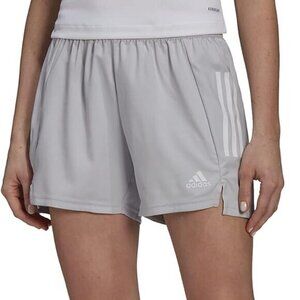 "NWT" Adidas Women's Condivo 21 Shorts- Light Gray/White-‎ Size Small